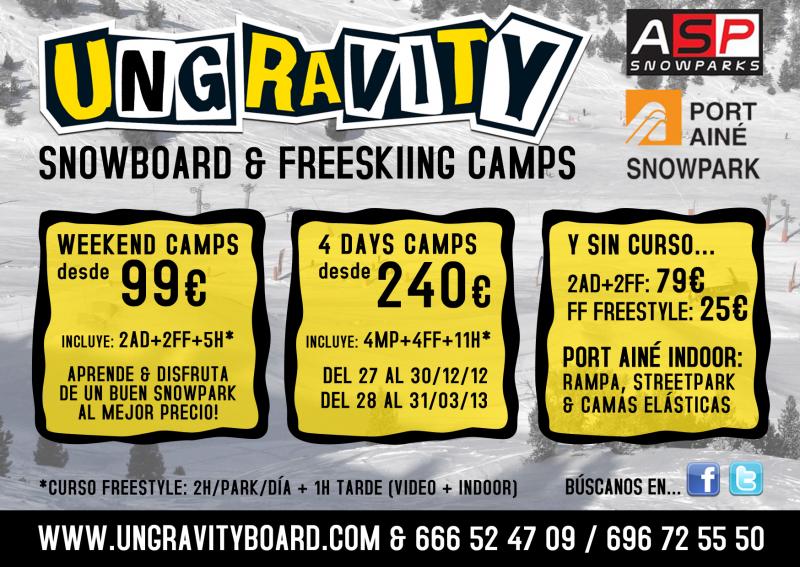 Los mejores camps de freestyle del Pirineo llegan a Port Ainé de la mano de Ungravity y ASP Snowparks.