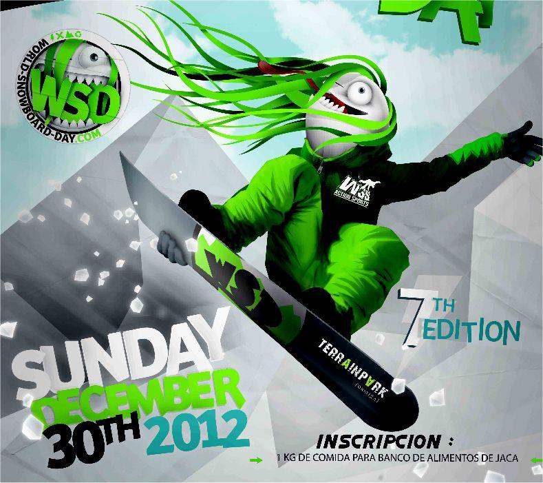 El WSD (World Snowboard Day) se celebra simultáneamente, el 30 de diciembre de 2012, en más de 22 países, y Formigal lo organiza por segunda vez a lo grande.