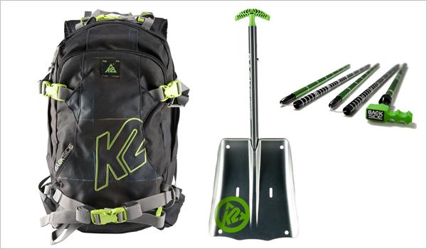 K2 presenta un interesante pack de mochila + pala + sonda diseñado especificamente para la práctica del freeride.