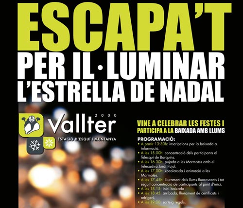 Bajada de luces en Vallter